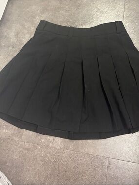 Sunday Best Black Pleated Skater Skirt